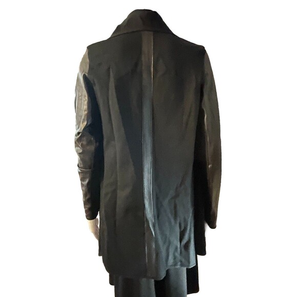 NEW Spanx Drape Front Jacket Faux Leather Shapewear Goth Black 50176R SZ XS - Picture 7 of 12